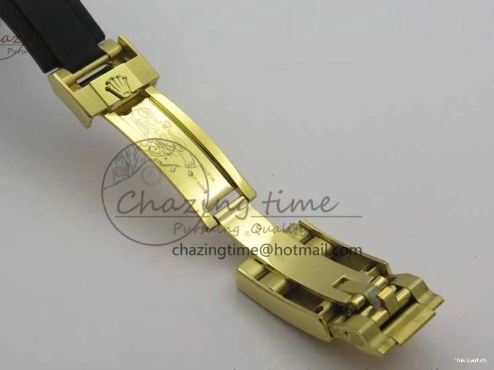 on V3 Strap Extra 1:1 116518 SS Black Strap) YG Dial 904L (Free Case Edition Noob SA4130 White Best Daytona Plated Rubber 1229